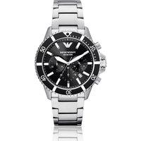 Men'S Steel Grey Emporio Armani Diver Chronograph Watch Ar11360