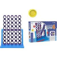 Four in Row Rotating Chessboard Game - Interactive Family Toy, Ages 3+, Educational, Eco-Friendly