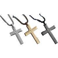 Steel Bible Prayer Pendant Cross Necklace- 3 Colours!