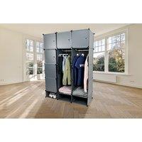 Modular 15-Cube Portable Plastic Wardrobe