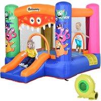 Bounce Castle With Inflatable Slide And Basket