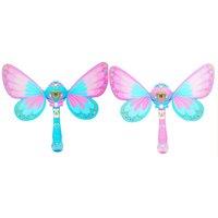 Kids' Butterfly Magic Bubble Wand Toy - Ages 3+, Outdoor Play, Musical, 2 Colours