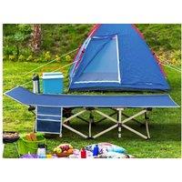Ultimate Heavy-Duty Metal Folding Camping Cot - Portable, Ergonomic, 120kg Capacity Outdoor Bed