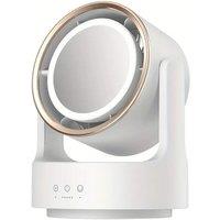 Rechargeable Bladeless Mini Beauty Fan with LED Mirror or Anti-Mosquito Repellent - Portable Table Gadget by Obero