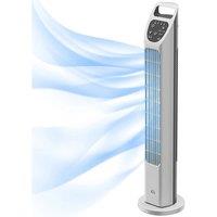 31" Oscillating Remote Control Tower Fan - 4H Timer, 3 Speeds, 3 Modes