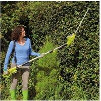 Cordless Telescopic Hedge Trimmer with 20V Lithium-Ion Battery & Adjustable Cutting Head