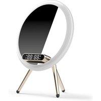 4-in-1 Smart Wireless Charging Bluetooth Makeup Mirror - Multi-Function Beauty Tech, 15W Fast Charging, Dual Bluetooth Speaker, Compact Design | Wowch