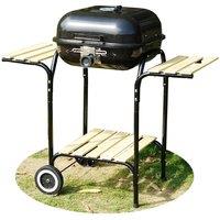 18-Inch Bbq Grill Portable Trolley With Double Side Tables