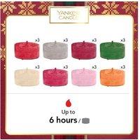 Yankee Candle Glass Tealight Advent Calendar - 24 Fragranced Candles, Holder, Festive Home Decor Gift Set