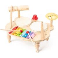 7-In-1 Children'S Wooden Drum Set