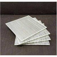 Set of 4 Mirrored Glass Glittering Coasters - Modern Decorative Tableware, 10x10cm, Sparkling Crushed Glass Design