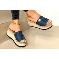 Brown Women's Stylish Slip-On Wedge Sandals - Breathable and Versatile