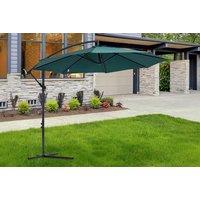 Outsunny 3M Cantilever Banana Hanging Parasol Umbrella - Weather-Resistant Outdoor Shade