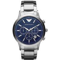 Emporio Armani AR2448 Men's Quartz Chronograph Watch - Stainless Steel, Water-Resistant, Classic Blue Dial