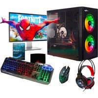 Intel Core i5 GT710 Gaming PC Bundle - 16GB RAM, 120GB SSD + 1TB HDD, RGB Case, Windows 11 Pro