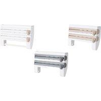 Mounted Kitchen Roll, Foil & Cling Film Dispenser - Strong ABS, Space-Saving, 3 Colours