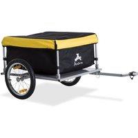 Yellow Steel Frame Bike Trailer Cart With Hitch