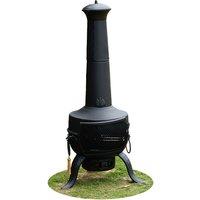 Tall Chiminea Outdoor Wood Burner Bbq Grill & Fire Pit