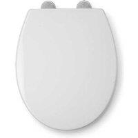 Croydex Corvo Premium Polypropylene Toilet Seat - Soft Close, Anti-Bacterial, Stick 'n' Lock, Modern Oval