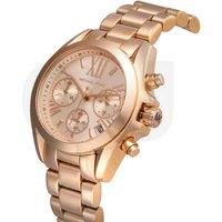 Michael Kors MK5799 Women's Luxury Chronograph Quartz Watch - Stainless Steel, 100m Water-Resistant, Bradshaw Collection