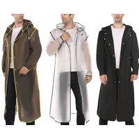 Men'S Long Hooded Eva Raincoat - 4 Sizes, 3 Colours