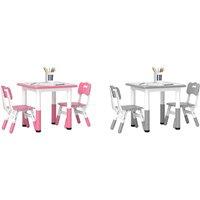 Kids' 3-Piece Adjustable Table And Chair Set In Two Colours