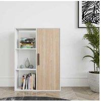 Rick Elegant Bookcase with Three Shelves and Cabinet