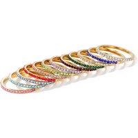 14K Sparkling Birthstone Eternity Ring - Gold Or Silver Band!