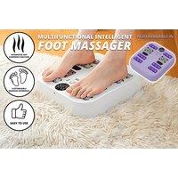 Multifunctional Intelligent Heated Foot Massager - Hot Compress, LCD, 10 Levels, White or Purple