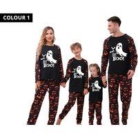Unisex Black Glow-in-the-Dark Family Summer Pyjama Sets - Lightweight, Breathable, Versatile Loungewear for All Ages