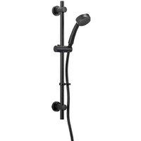 Sleek Matt Black Pressure Boost Shower Set