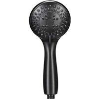Modern ABS 3-Function Matte Black Shower Handset - Water-Saving, Universal Fit