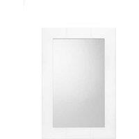 White-Framed Bathroom Mirror - Moisture-Resistant, Pine Wood, 60x40cm