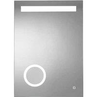 Modern LED Bathroom Mirror with Heated Demister & 3x Magnifier