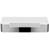 Modern Chrome Bathroom Corner Shelf - Removable Tray & Wiper, 3kg Capacity