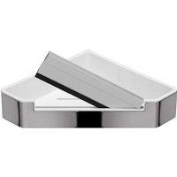 Sleek Corner Shower Shelf with Handy Wiper Blade