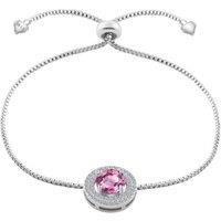 2-Carat Pink Sapphire Bracelet - Rhodium Plated