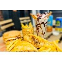 Choice Of Burger With Fries & Soft Drink At Eatacos - London