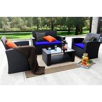 Weather-Resistant 3-Piece Cushion Set For Rattan Chairs - 4 Colours
