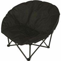 Outdoor Black Padded Folding Moon Chair