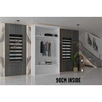Jack Ii Sliding Mirror Door Mdf Wardrobe - Multiple Sizes & Colours, Space-Saving Bedroom Storage