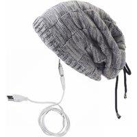 Unisex Blue 2-in-1 Electric Heated Scarf Hat - Thermal Knit, Unisex, Winter Accessory