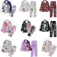 Unisex Black Taylor Swift Inspired Long Sleeve Pyjama Set - 6 Sizes, 9 Designs