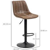 Chic Set Of 2 Adjustable Bar Stools