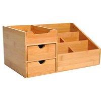 Bamboo Desktop Organizer, 33X20.5X15.5Cm