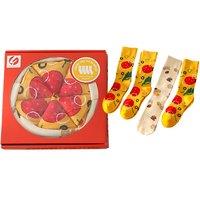 4Pc Unisex Pizza Theme Cotton Socks Set