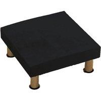 Plush Velvet Footstool With Wooden Legs - 8 Colours