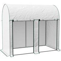 200Cm X 100Cm White Walk-In Greenhouse With Zipped Doors