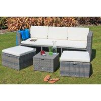 Mayson 5 Seat Lounge Set In Elegant Walnut Natural
