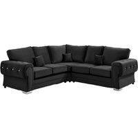 Verona Plush Velvet Fullback Corner Sofa - 6 Colours